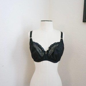 freya black lace full coverage balconette bra
